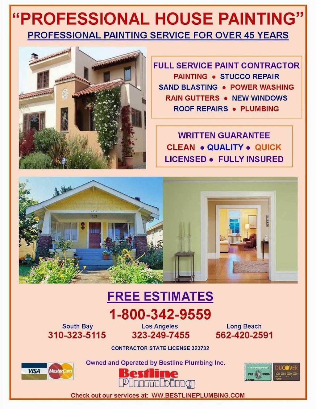 Bestline House Painting | 15804 Vermont Ave, Gardena, CA 90247, USA | Phone: (424) 294-8121