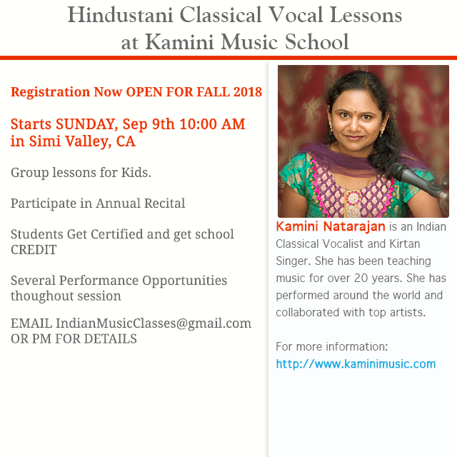 Kaminis Indian Classical, Kirtan & Bollywood Music School | 2631 Bloom St, Simi Valley, CA 93063