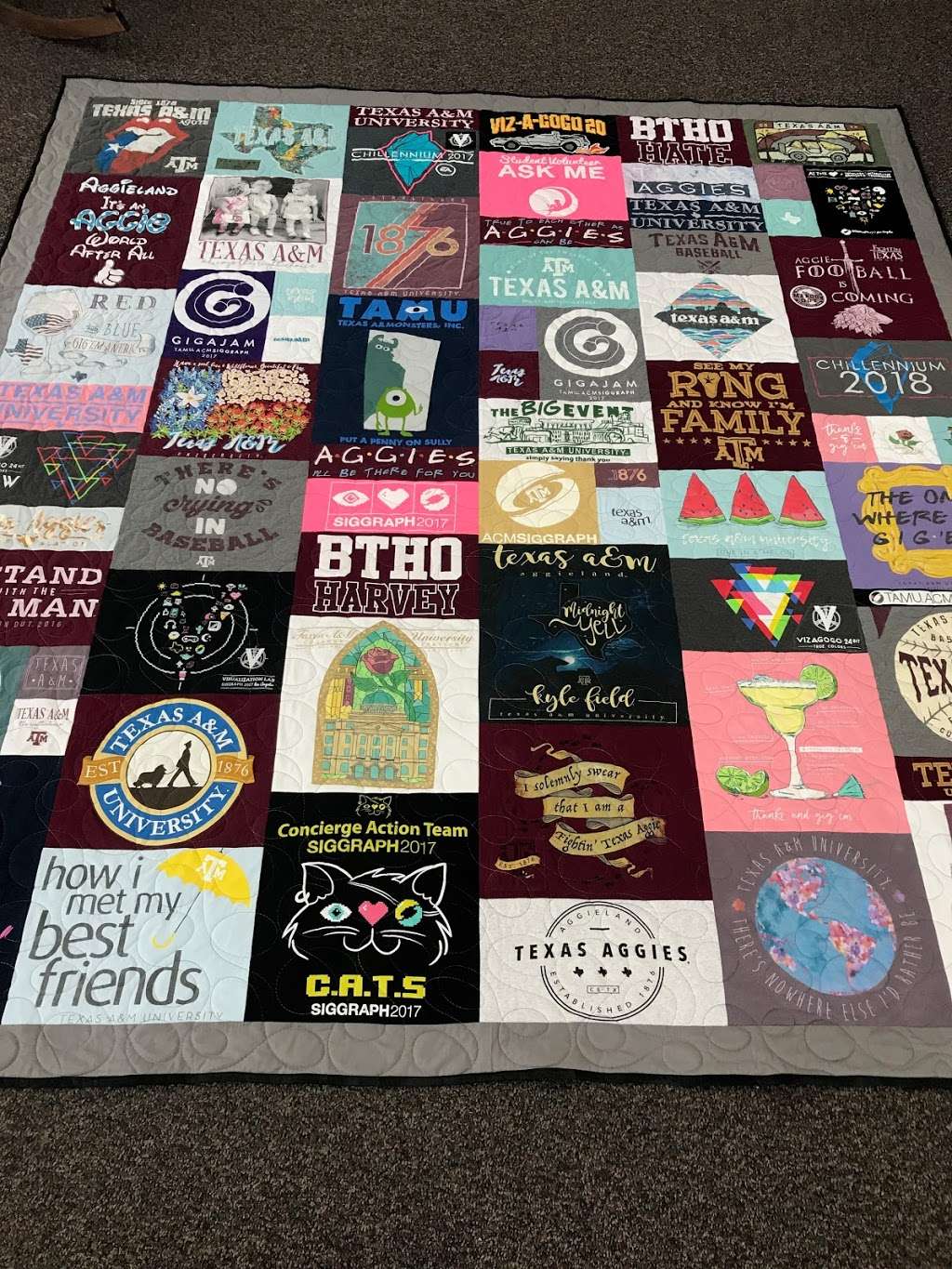 T-Shirt Memory Quilts | 18741 Stuebner Airline Rd, Spring, TX 77379, USA | Phone: (281) 610-3666