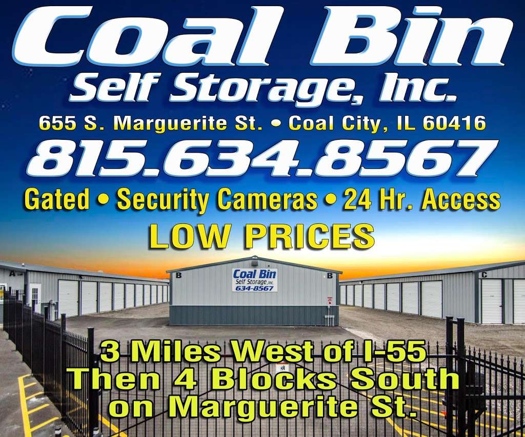 Coal Bin Storage Inc. | 655 S Marguerite St, Coal City, IL 60416 | Phone: (815) 634-8567