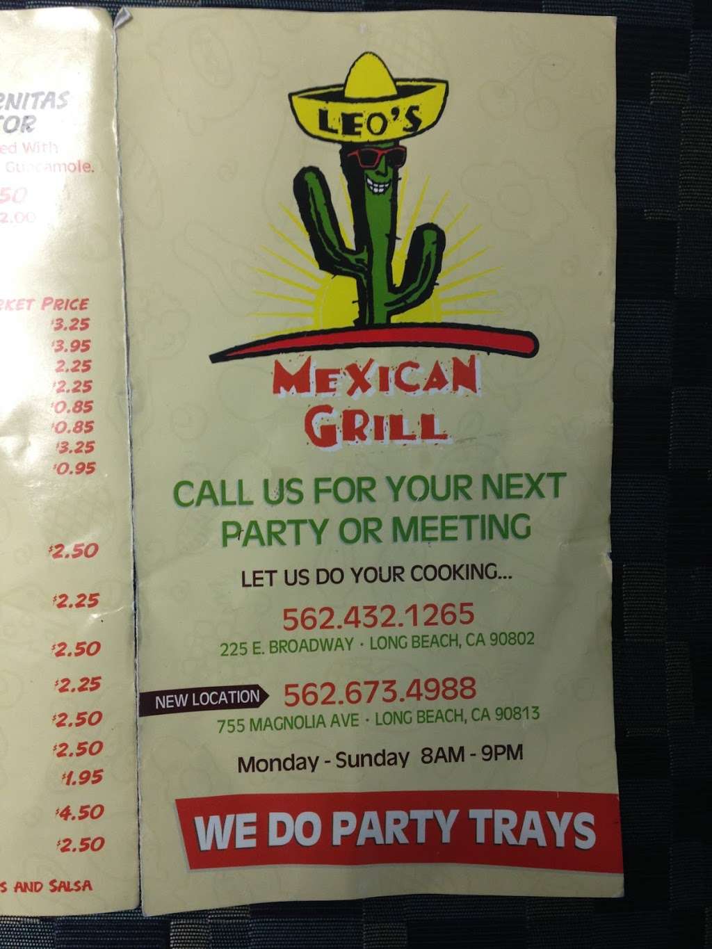 Leos Mexican Grill | 755 Magnolia Ave, Long Beach, CA 90813, USA | Phone: (562) 676-4053