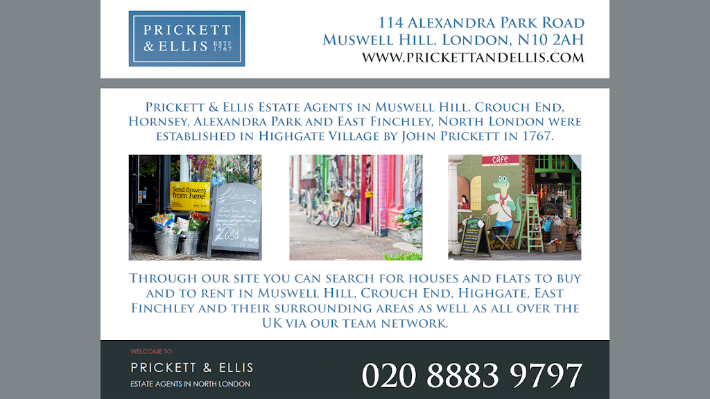 Prickett & Ellis - Alexandra Park | 114 Alexandra Park Rd, London N10 2AH, UK | Phone: 020 8883 9797
