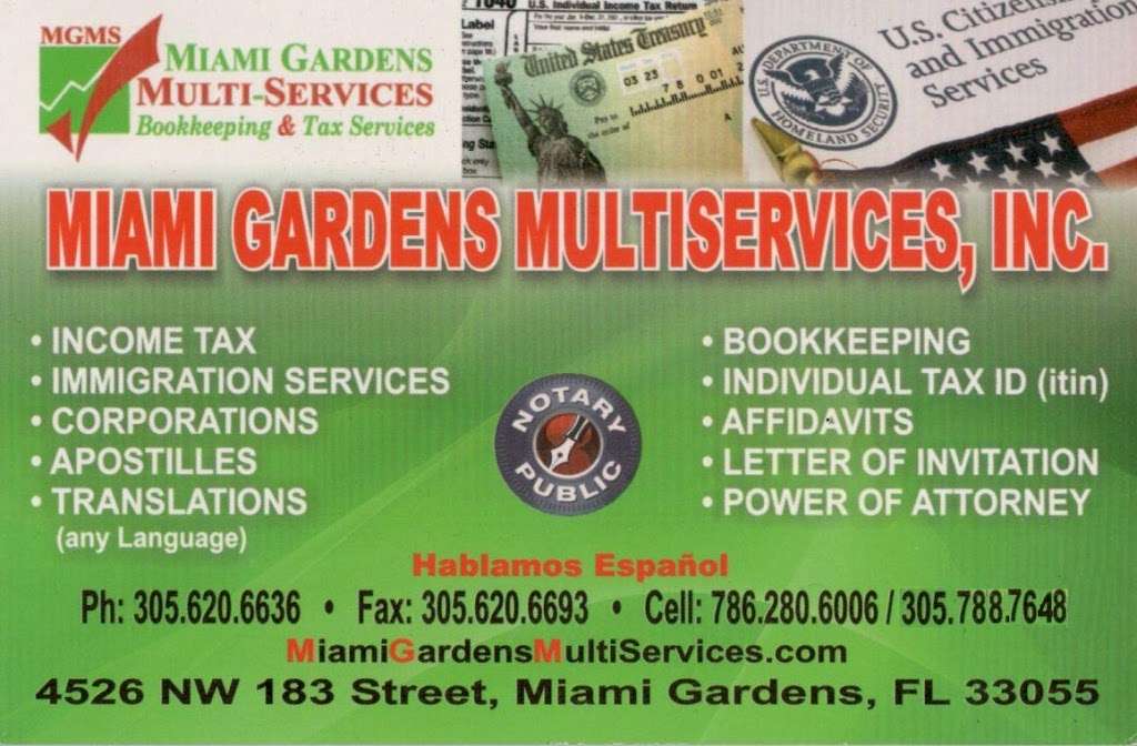 Advi Insurance & Miami Gardens Multi Services | 4526 NW 183rd St, Miami Gardens, FL 33055, USA | Phone: (305) 620-6636