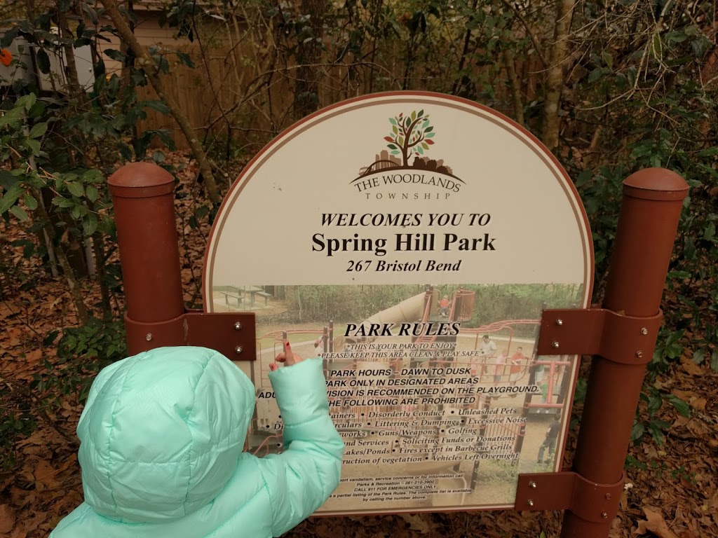 Spring Hill Park | 267 Bristol Bend Cir, The Woodlands, TX 77382, USA | Phone: (281) 210-3800