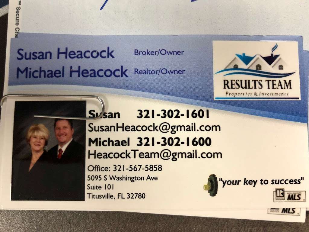 Results Team Properties & Investments | 5095 S Washington Ave Suite #101, Titusville, FL 32780, USA | Phone: (321) 637-3737