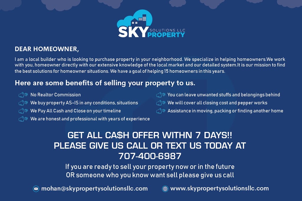 Sky Property Solutions LLC | 626 Military E, Benicia, CA 94510 | Phone: (707) 400-6987