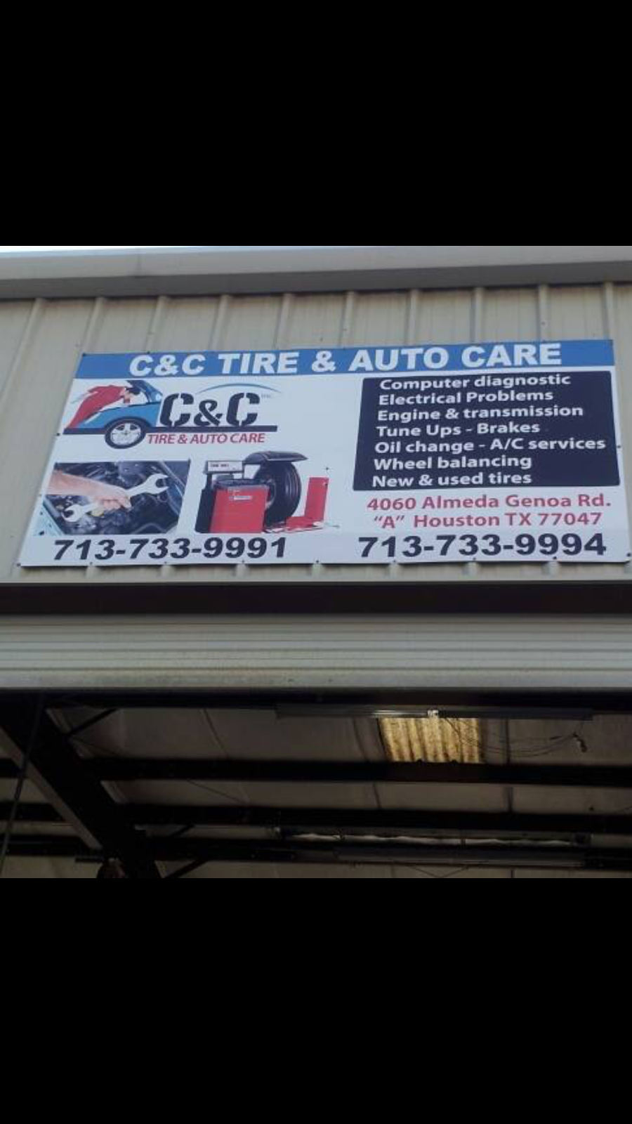 C & C Tire & Auto Care Inc | 1030 Almeda Genoa Rd, Houston, TX 77047, USA | Phone: (713) 733-9991