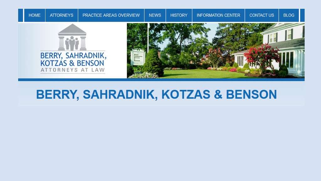 Berry, Sahradnik, Kotzas & Benson, P.C. | 212 Hooper Ave, Toms River, NJ 08753, USA | Phone: (732) 349-4800