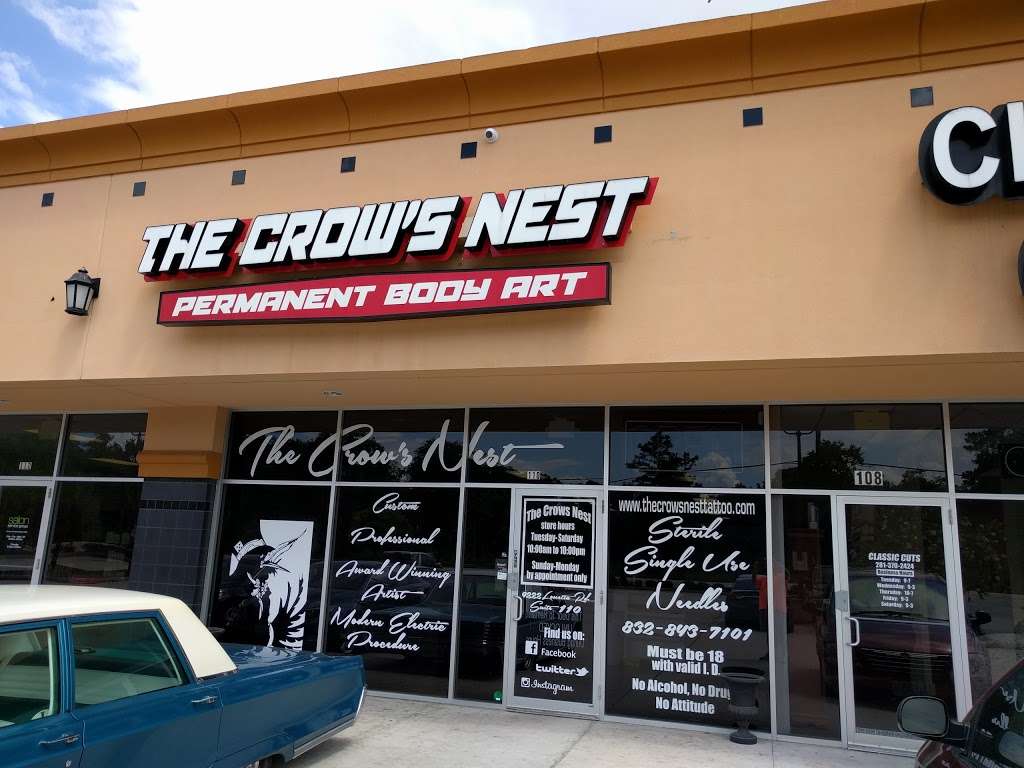 The Crows Nest Tattoo | 9222 Louetta Rd, Spring, TX 77379, USA | Phone: (832) 843-7101