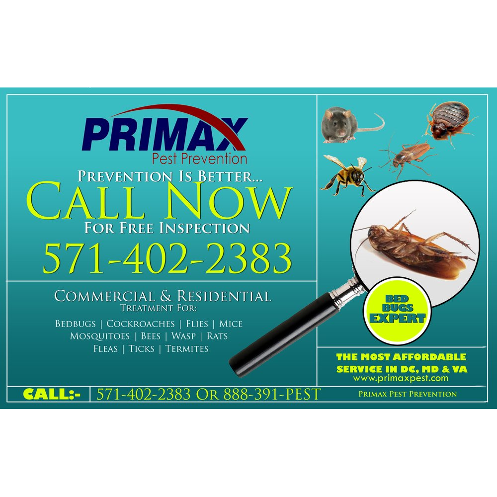 Primax Pest Control | 17447 Denali Pl, Dumfries, VA 22025, USA | Phone: (571) 402-2383