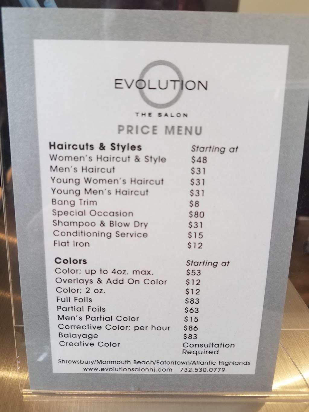 Evolution The Salon | 17 1st Ave, Atlantic Highlands, NJ 07716 | Phone: (732) 530-0779 ext. 4