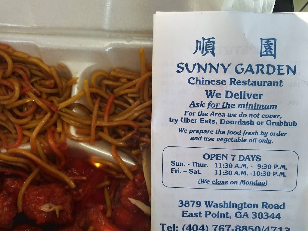 Sunny Garden Chinese Restaurant | 3879 Washington Rd, East Point, GA 30344, USA | Phone: (404) 767-8850
