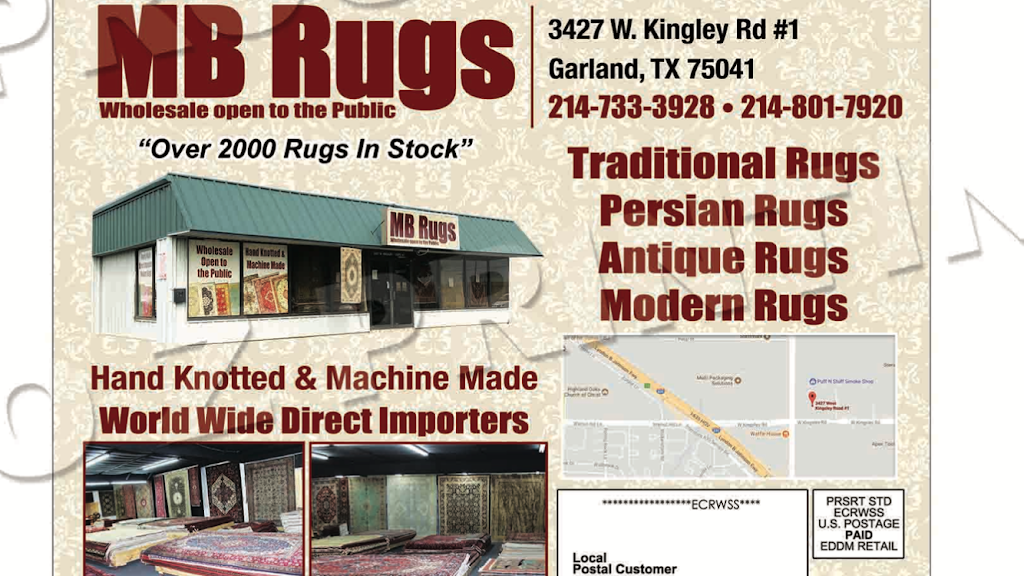 MB Rugs | 3427 W Kingsley Rd Suit #1, Garland, TX 75041, USA | Phone: (214) 733-3928