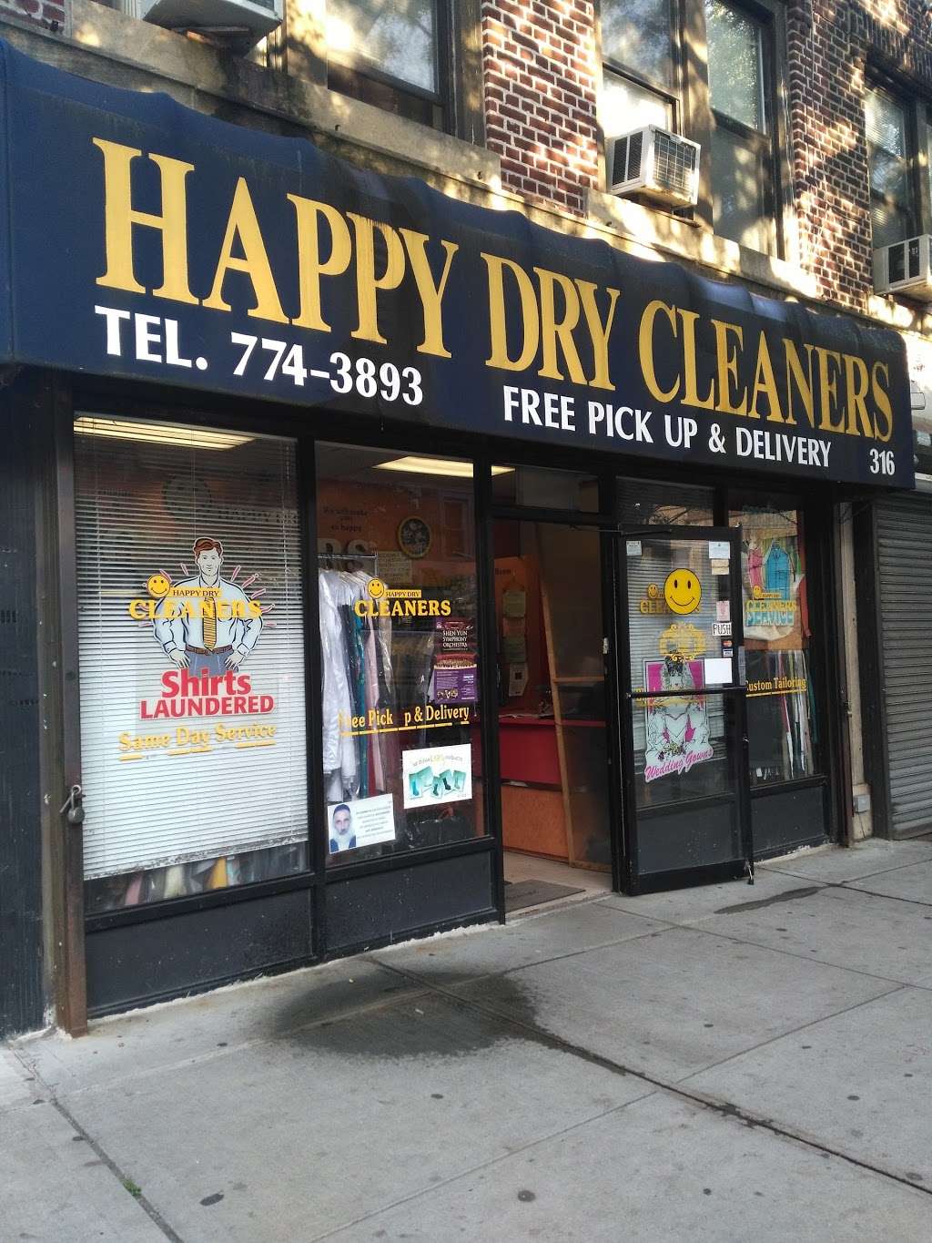 Happy Dry Cleaners | 316 Kingston Ave, Brooklyn, NY 11213, USA | Phone: (718) 774-3893
