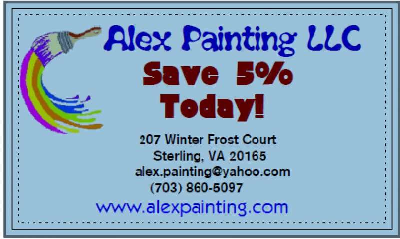 Alex Painting, LLC | 207 Winter Frost Ct, Sterling, VA 20165 | Phone: (703) 860-5097