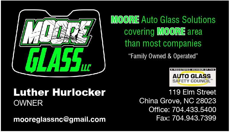 Moore Glass LLC | 119 Elm St, China Grove, NC 28023, USA | Phone: (704) 433-5400