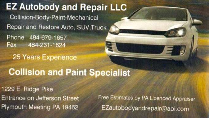 EZ Autobody and Repair LLC | 1229 E Ridge Pike, Plymouth Meeting, PA 19462, USA | Phone: (484) 679-1657