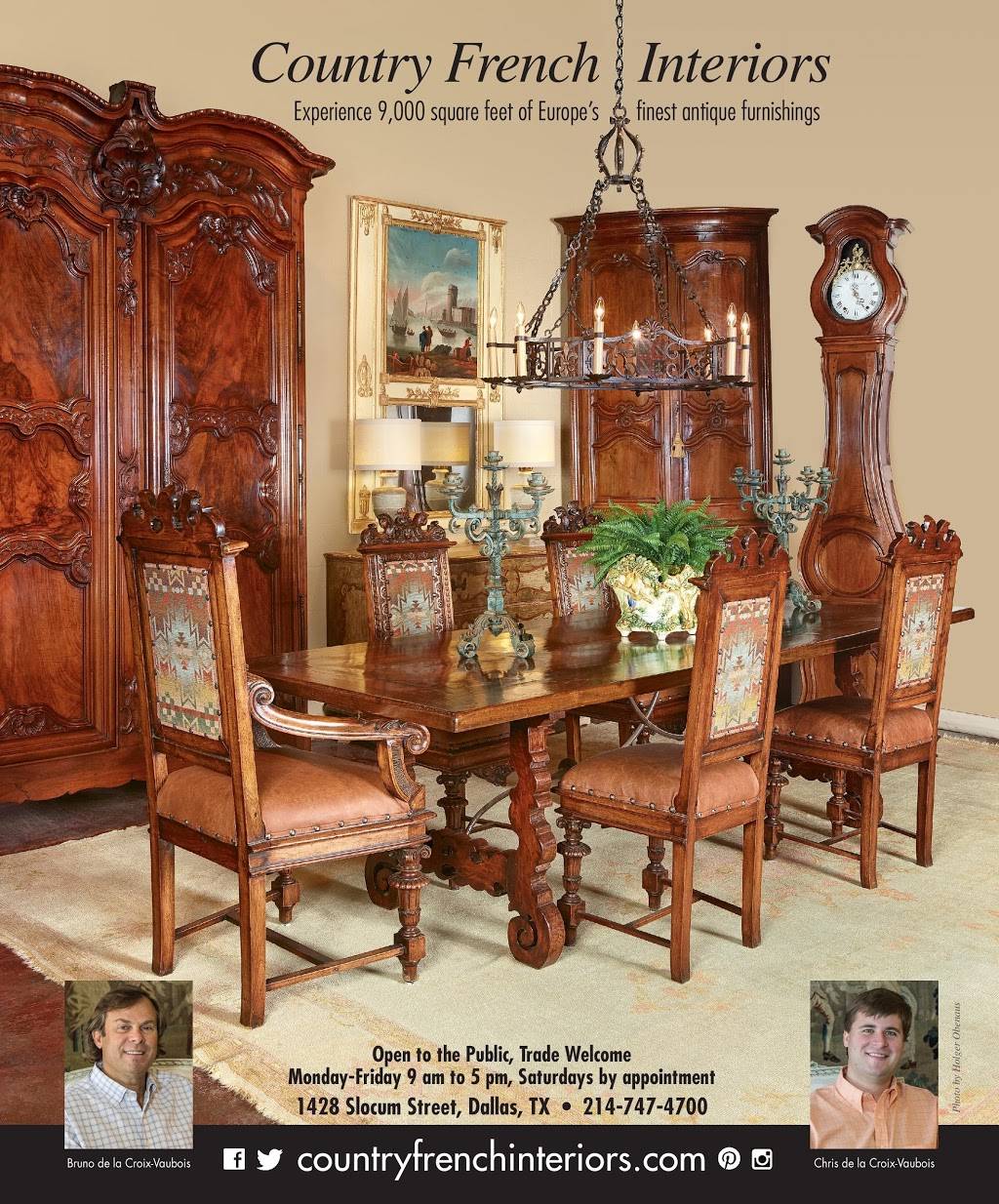 Country French Interiors | 1428 Slocum St, Dallas, TX 75207 | Phone: (214) 747-4700