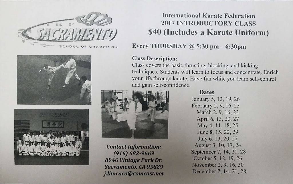 International Karate Federat | 8946 Vintage Park Dr, Sacramento, CA 95829, USA | Phone: (916) 682-9669