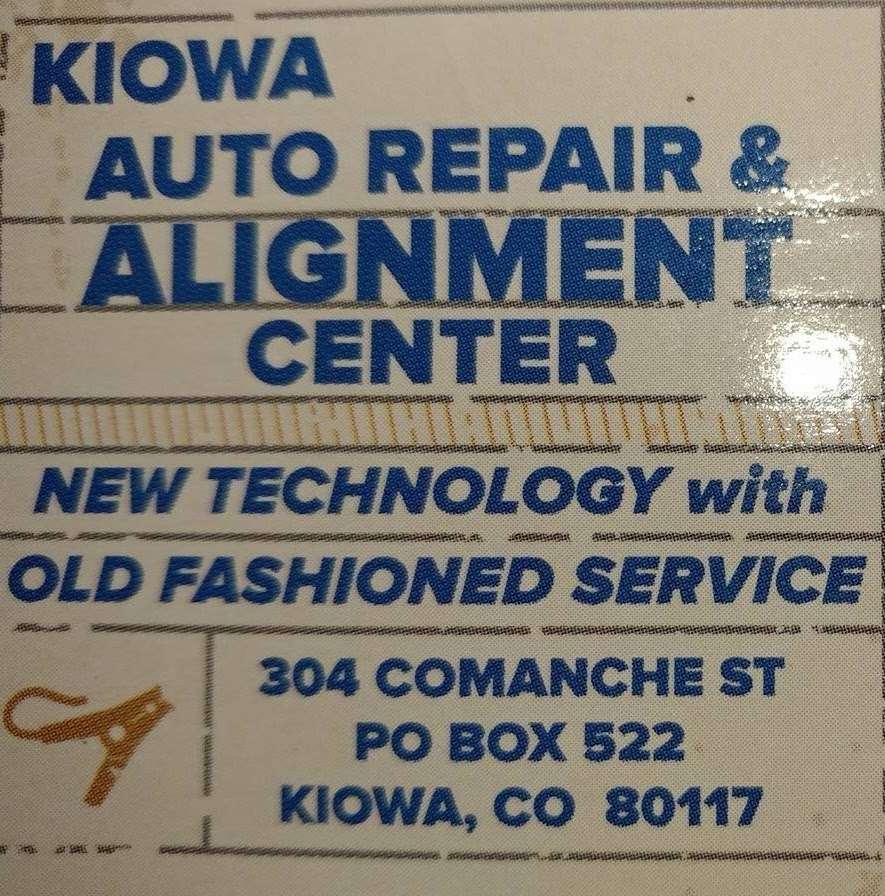 Kiowa Auto Repair and Alignment Center | 304 Comanche St, Kiowa, CO 80117 | Phone: (303) 621-8772