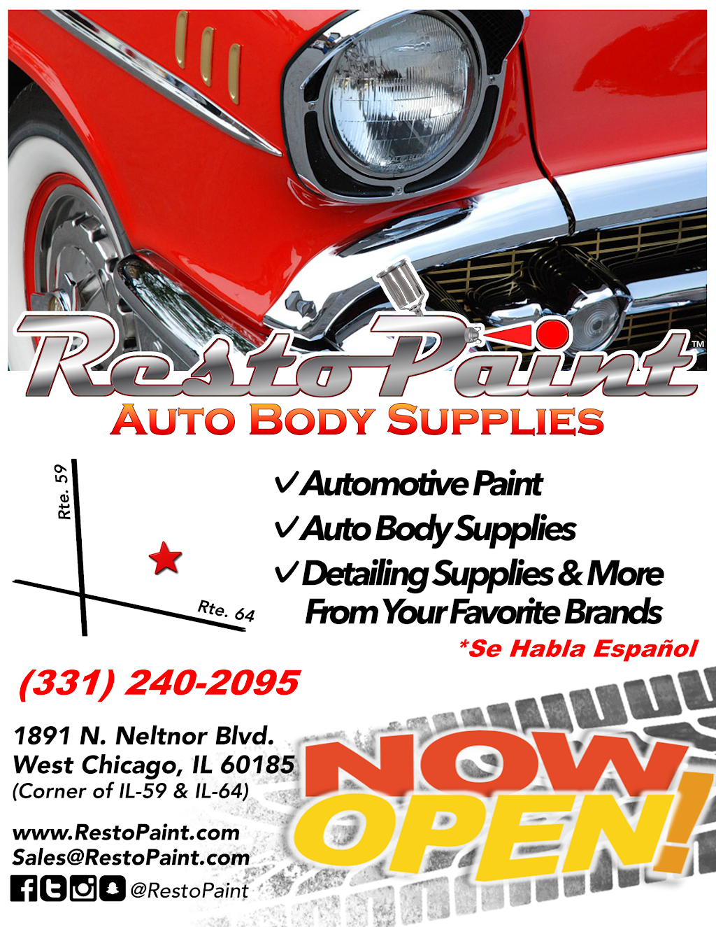 RestoPaint Auto Body Supplies | 1891 N Neltnor Blvd, West Chicago, IL 60185, USA | Phone: (331) 240-2095