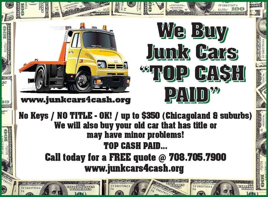 JunkCars4Cash.org | 8644 W 73rd St, Justice, IL 60458 | Phone: (708) 705-7900
