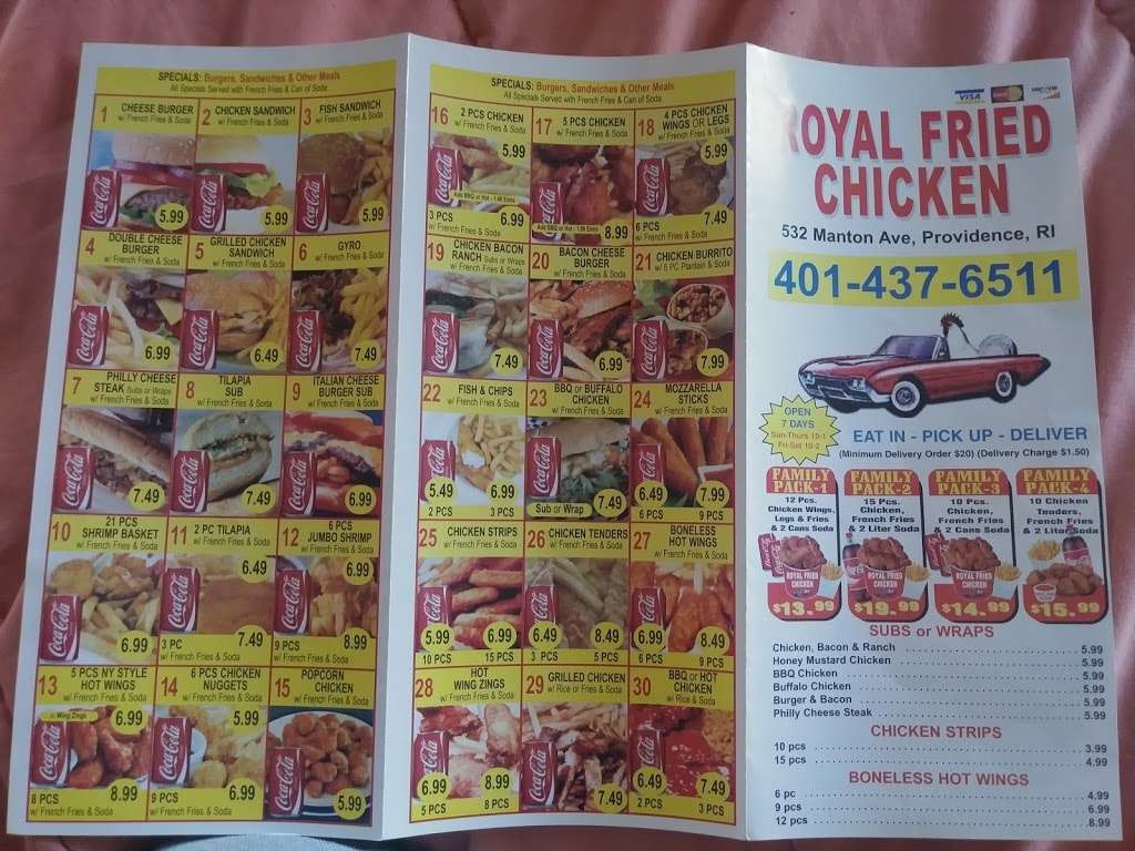 Royal Fried Chicken | 532 Manton Ave, Providence, RI 02909, USA | Phone: (401) 270-1388