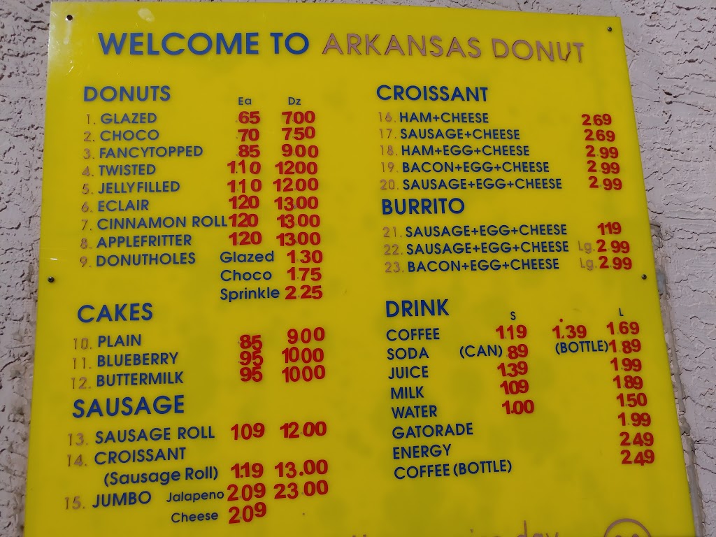 Arkansas Donuts | 2500 E Arkansas Ln, Arlington, TX 76014, USA | Phone: (817) 804-1277