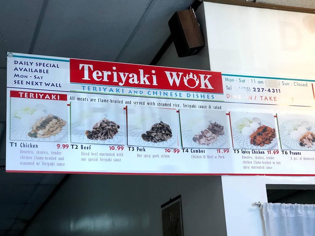 Teriyaki Wok | 1717 NE 44th St D, Renton, WA 98056, USA | Phone: (425) 227-4311