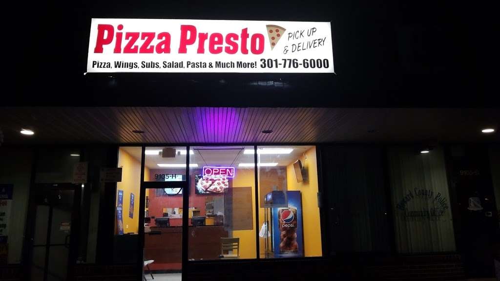 Pizza Presto | 9105 All Saints Rd, Laurel, MD 20723 | Phone: (301) 776-6000