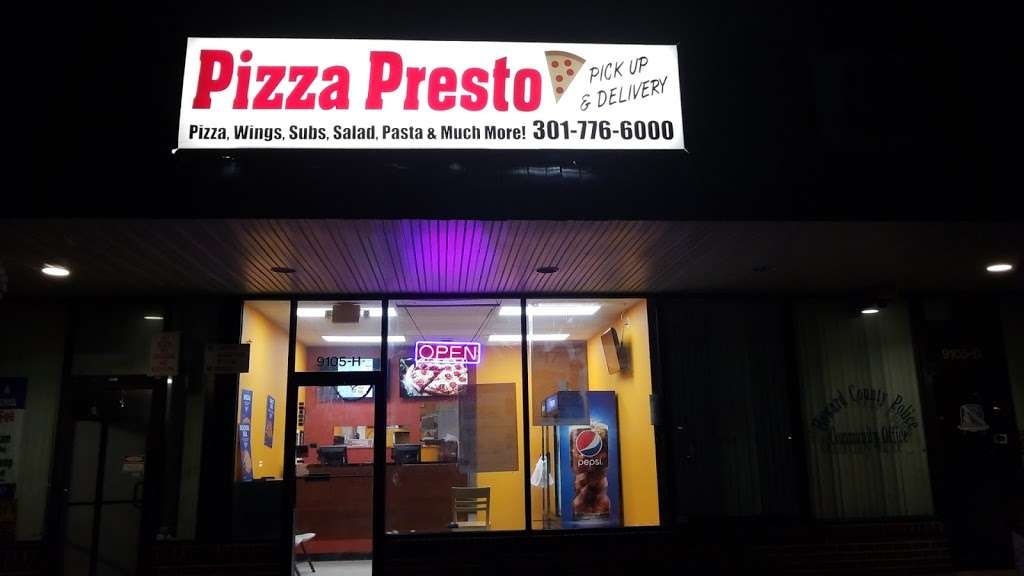 Pizza Presto | 9105 All Saints Rd, Laurel, MD 20723, USA | Phone: (301) 776-6000