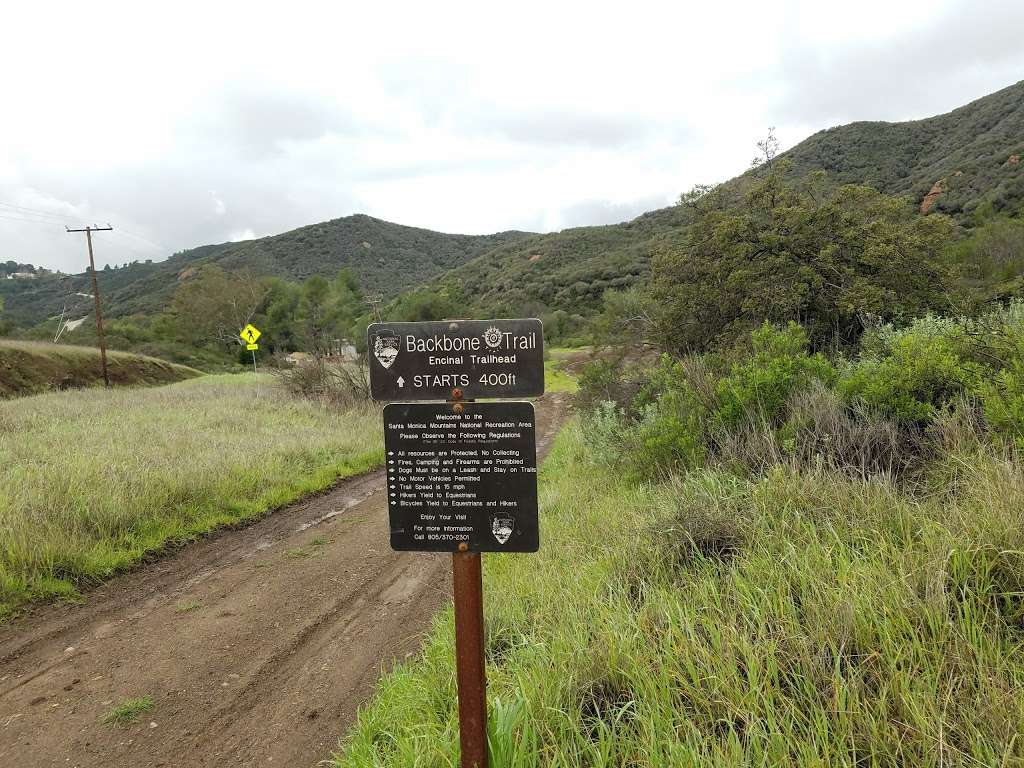 Backbone Trail - Encinal Canyon Trailhead | Encinal Canyon Rd, Malibu, CA 90265, USA | Phone: (805) 370-2301