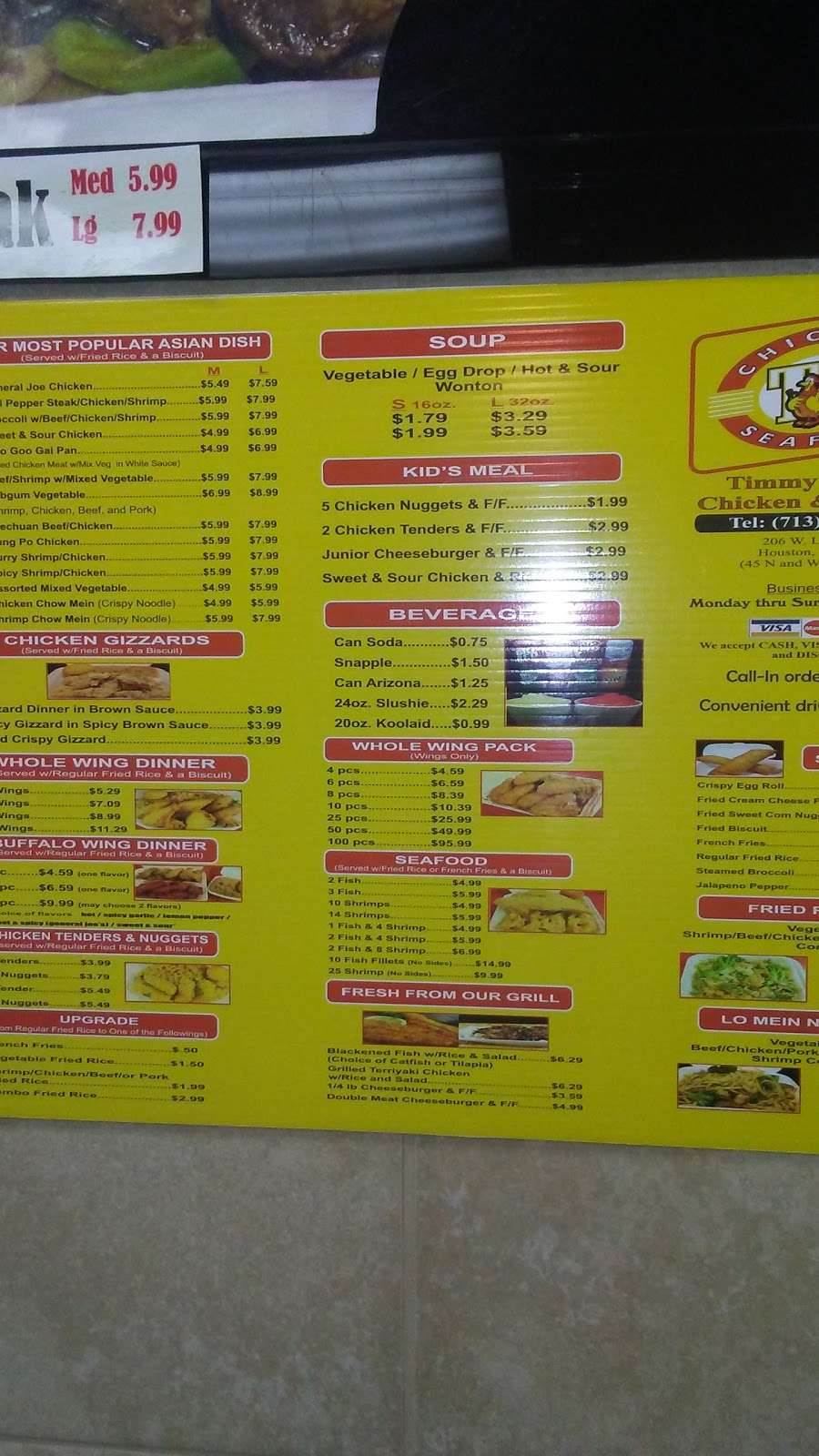 TC Chicken & Seafood Restaurant | 206 W Little York Rd, Houston, TX 77076, USA | Phone: (713) 697-1415