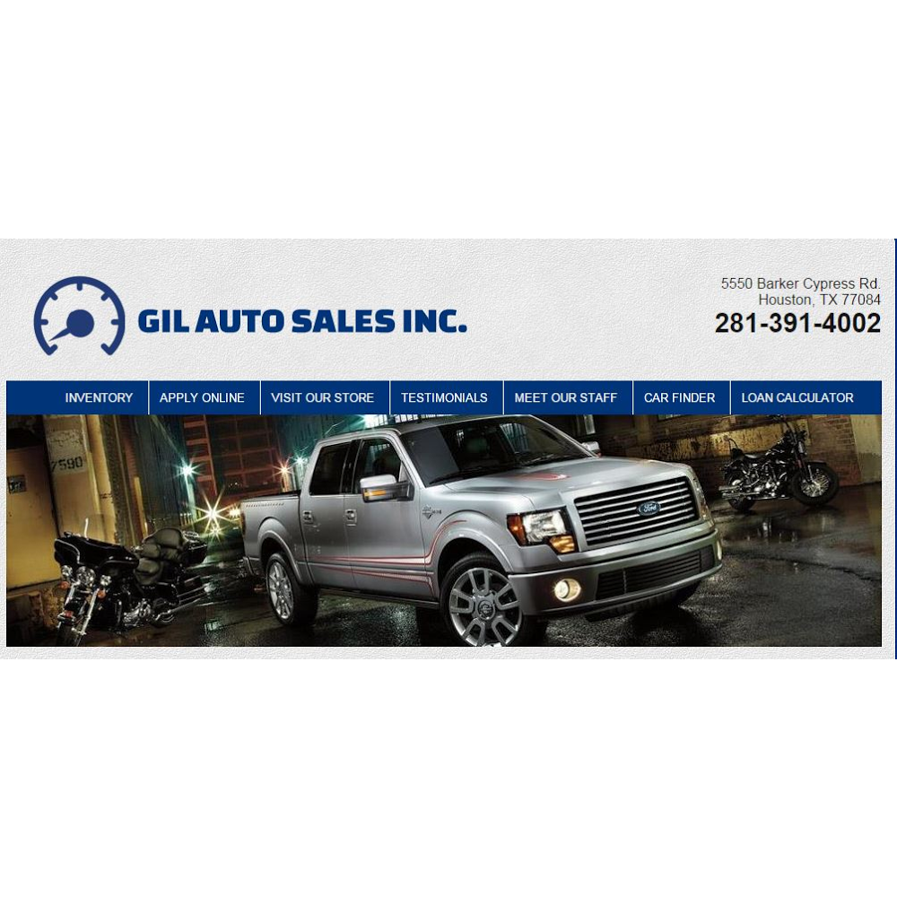 Gil Auto Sales Inc. | 5550 Barker Cypress Rd, Houston, TX 77084, USA | Phone: (281) 391-4002