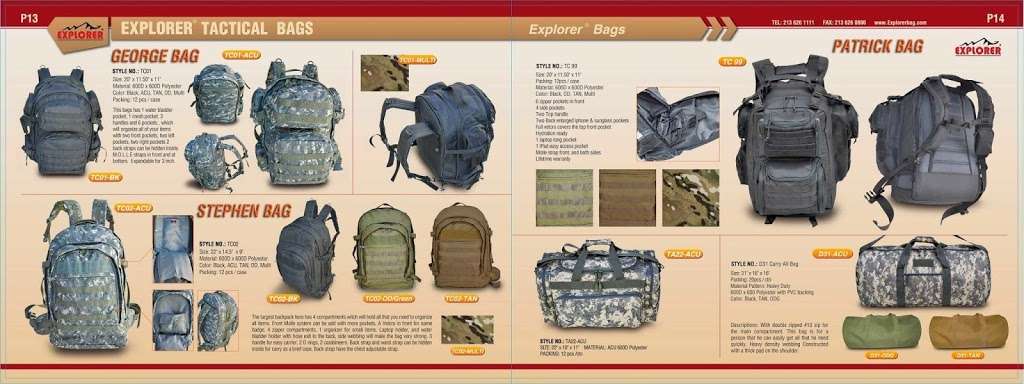 Explorer Bag | 1710 W 2nd St, Pomona, CA 91766, USA | Phone: (909) 622-6666