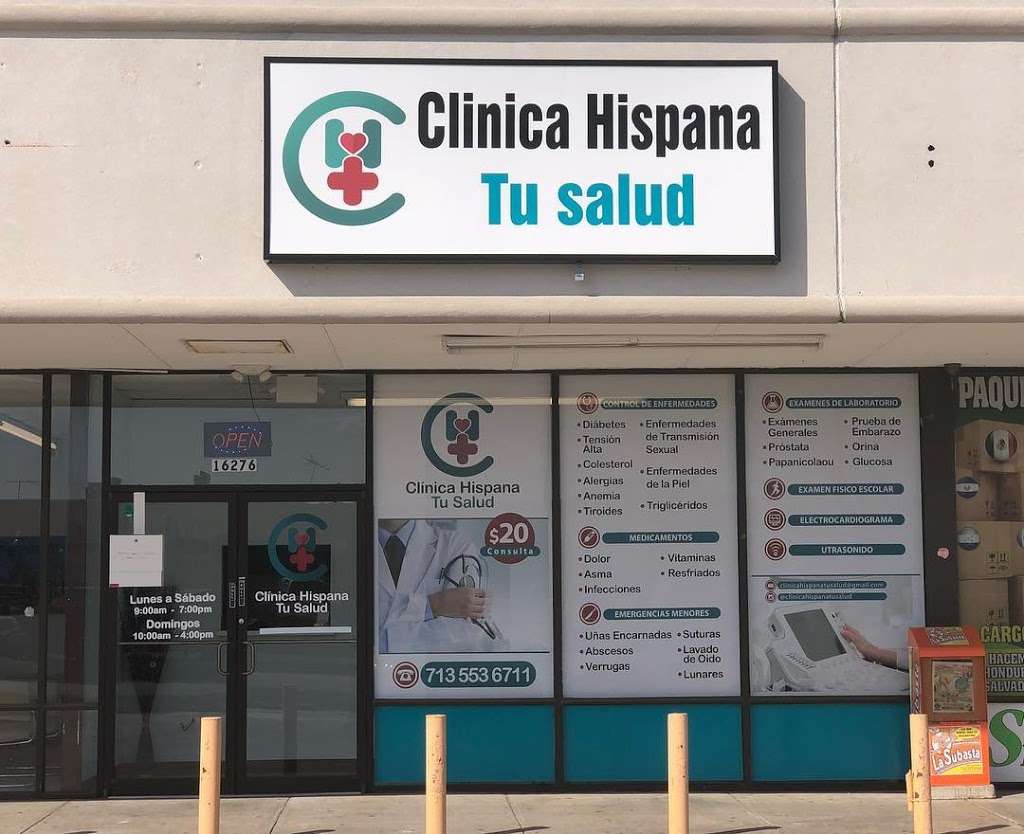 Clinica Hispana Tu Salud | 16276 Loch Katrine Ln, Houston, TX 77084, USA | Phone: (936) 206-7146