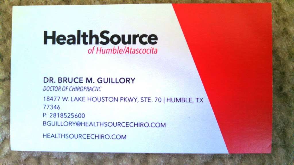 Dr. Bruce Guillory, D.C. | 18477 W Lake Houston Pkwy Suite 70, Humble, TX 77346, USA | Phone: (281) 852-5600