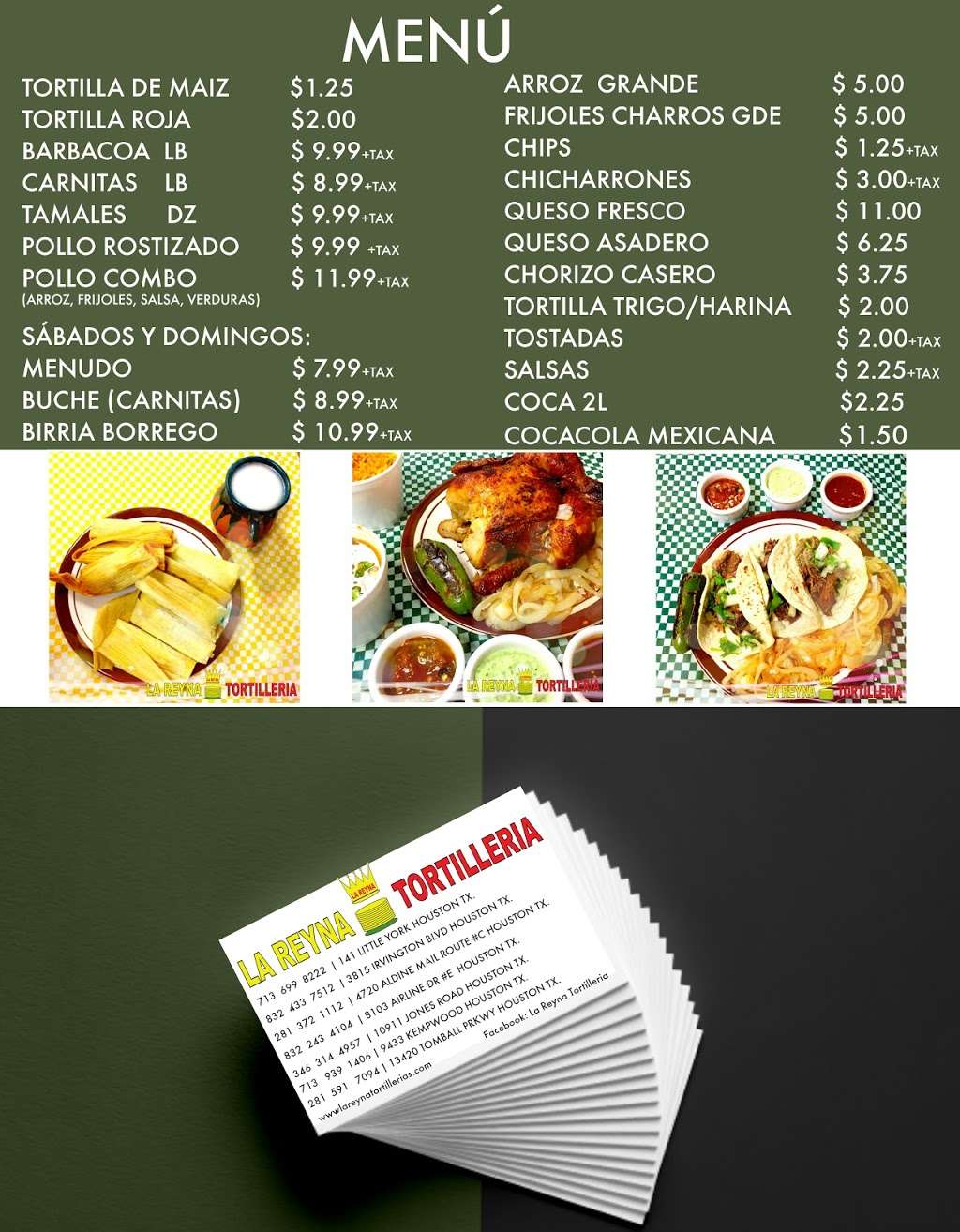 La Reyna Tortilleria | 8103 Airline Dr. Ste. F Houston, Tx 77037, Houston, TX 77037 | Phone: (832) 243-4104