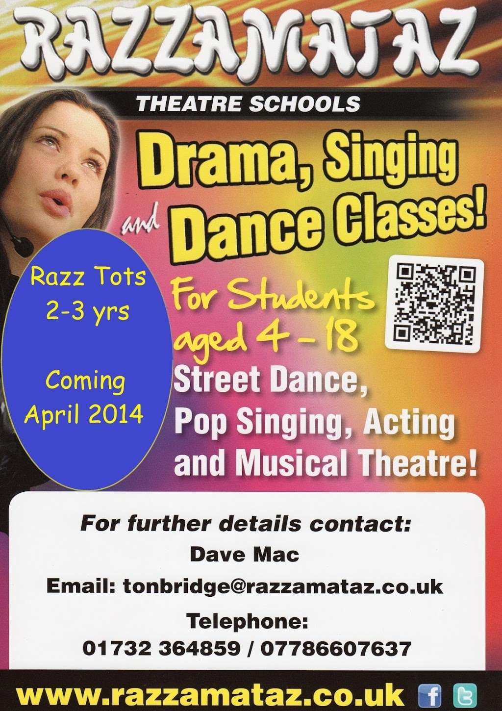 Razzamataz Theatre School & Razz Tots Tonbridge | The Hayesbrook School, Brook St, Tonbridge TN9 2PH, UK | Phone: 07401 801318