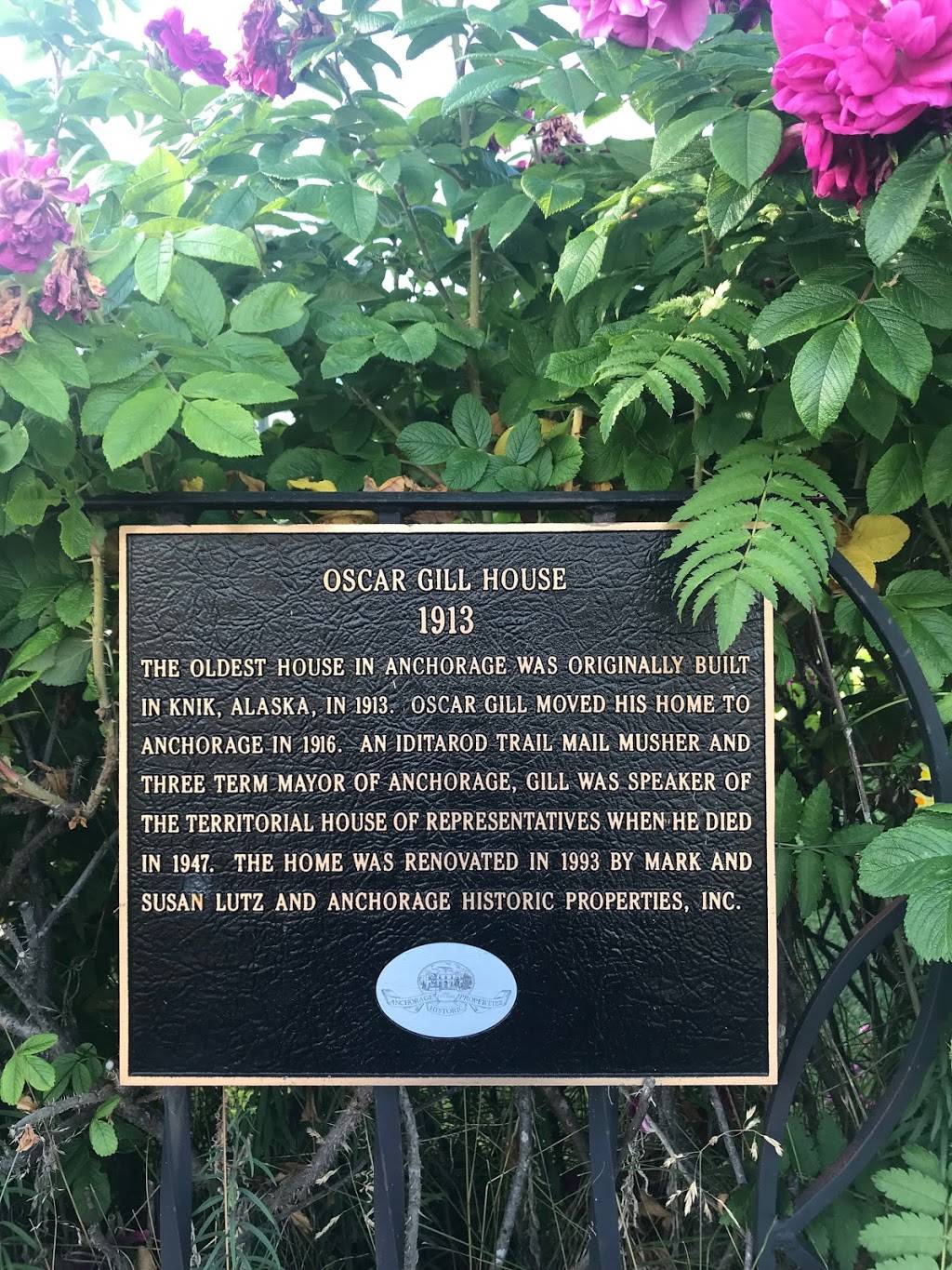 Oscar Gill House | 1344 W 10th Ave, Anchorage, AK 99501, USA | Phone: (907) 279-1344