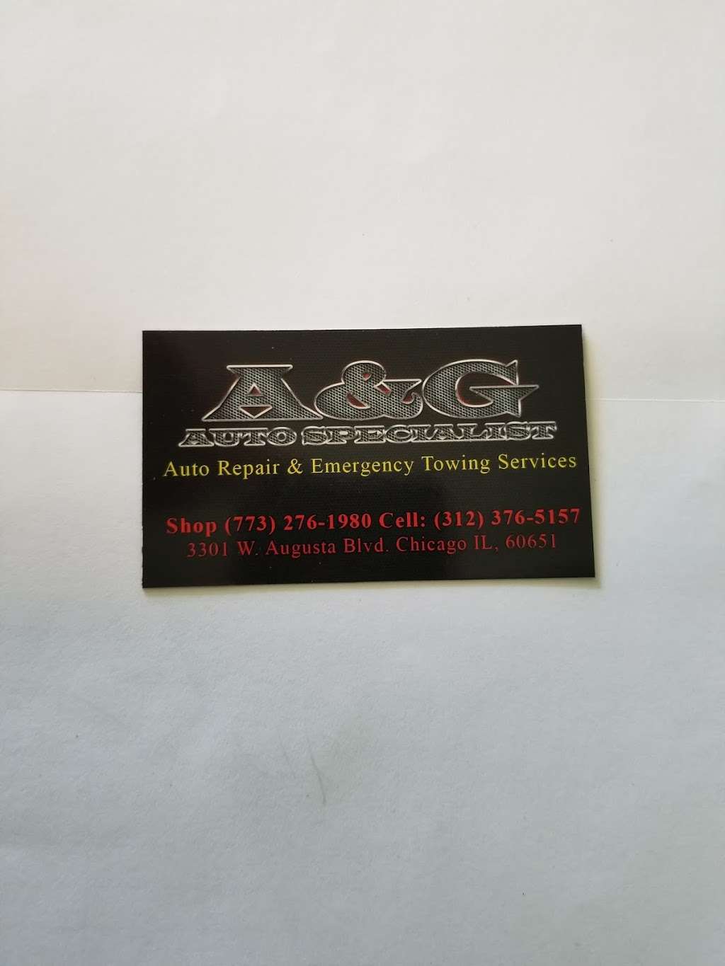 A & G Auto Specialists Inc | 3301 W Augusta Blvd, Chicago, IL 60651, USA | Phone: (773) 276-1980