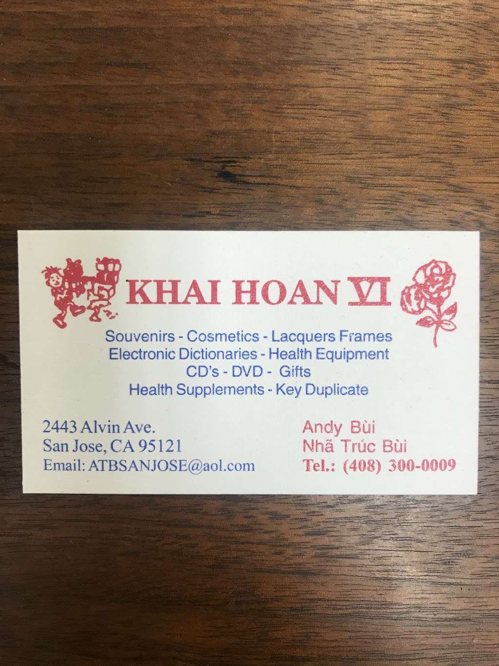 Khai Hoan | 2857 Senter Rd suite M, San Jose, CA 95111, USA | Phone: (408) 224-1676