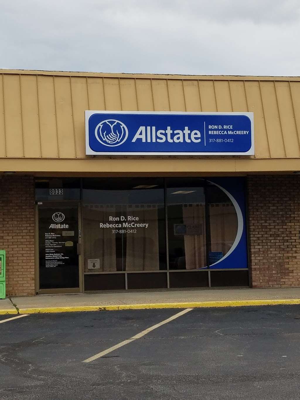 Ron Rice: Allstate Insurance | 8033 S Meridian St, Indianapolis, IN 46217, USA | Phone: (317) 881-0412
