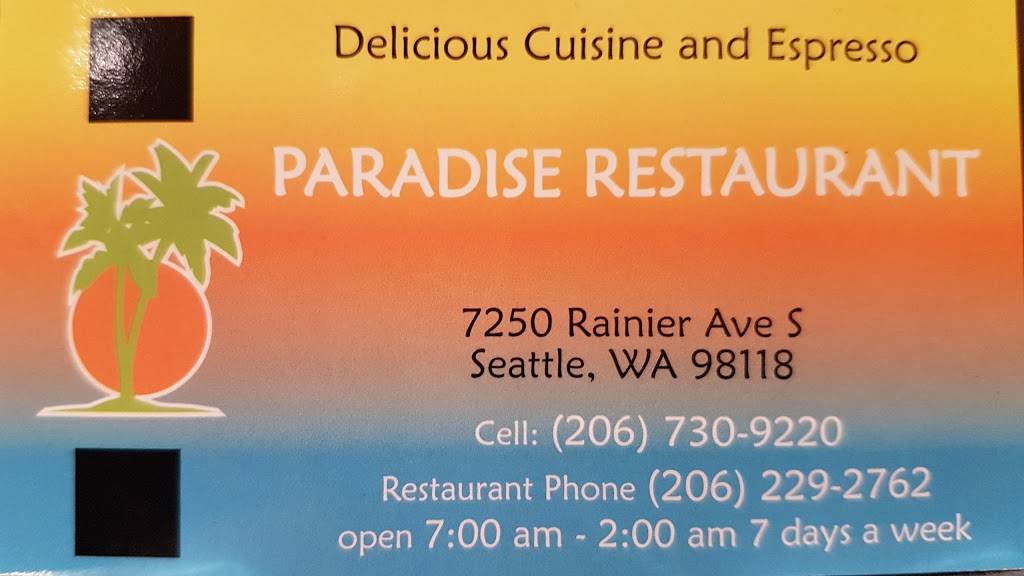 Paradise Restaurant | 7250 Rainier Ave S, Seattle, WA 98118, USA | Phone: (206) 730-9220