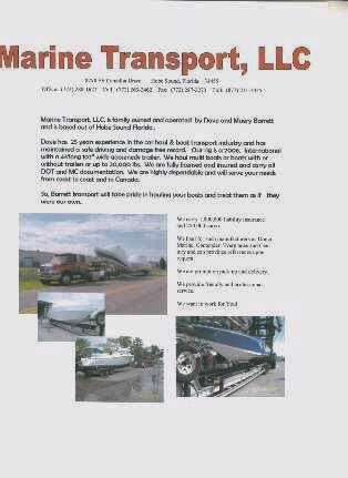 Marine Transport LLC | 8270 SE Camellia Dr, Hobe Sound, FL 33455 | Phone: (772) 263-2462