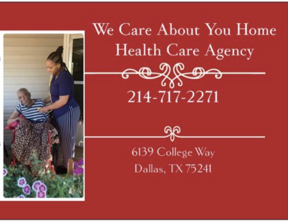 We Care About You Home Health Care Agency LLC | 6139 College Way, Dallas, TX 75241, USA | Phone: (214) 717-2271