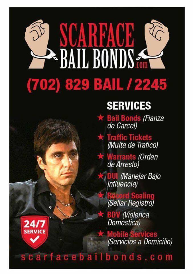 Scarface Bail Bonds | 3400 W Desert Inn Rd Suite 1, Las Vegas, NV 89102, USA | Phone: (702) 829-2245