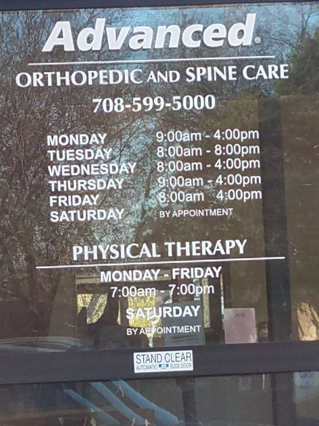 Advanced Orthopedic and Spine Care | 6701 95th St, Oak Lawn, IL 60453, USA | Phone: (708) 599-5000