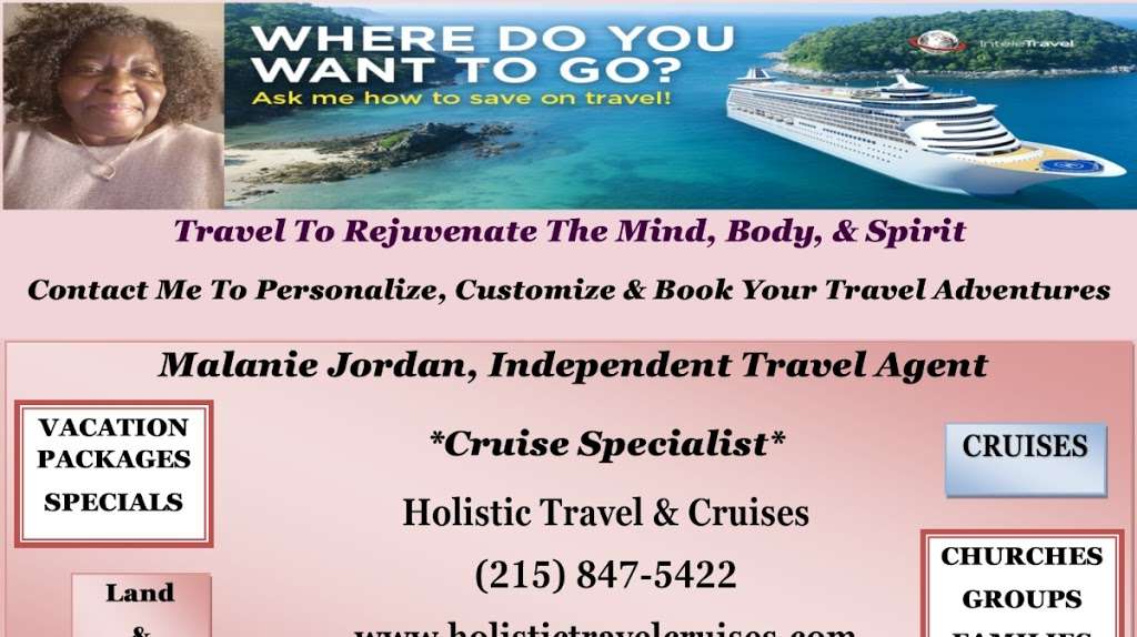 Holistic Travel & Cruises | 4134 US-130 ste c, Beverly, NJ 08010, USA | Phone: (215) 847-5422