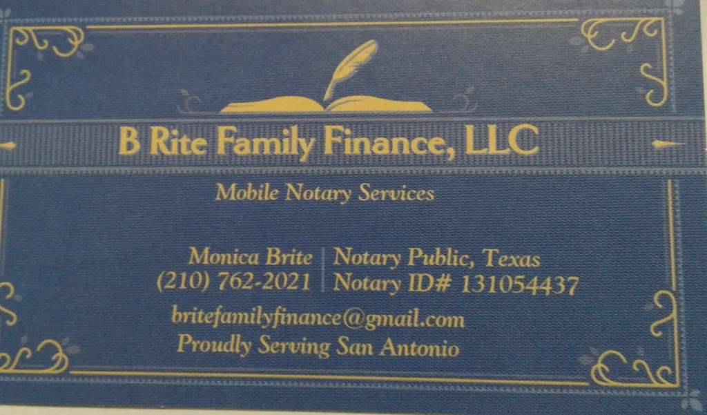 B Rite Family Finance, LLC | San Antonio, TX 78220, USA | Phone: (210) 762-2021